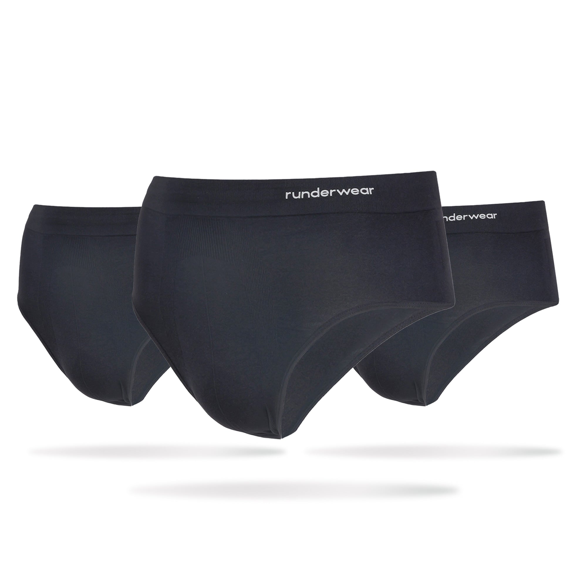 Men's Running Briefs- Black (Multibuy x3)