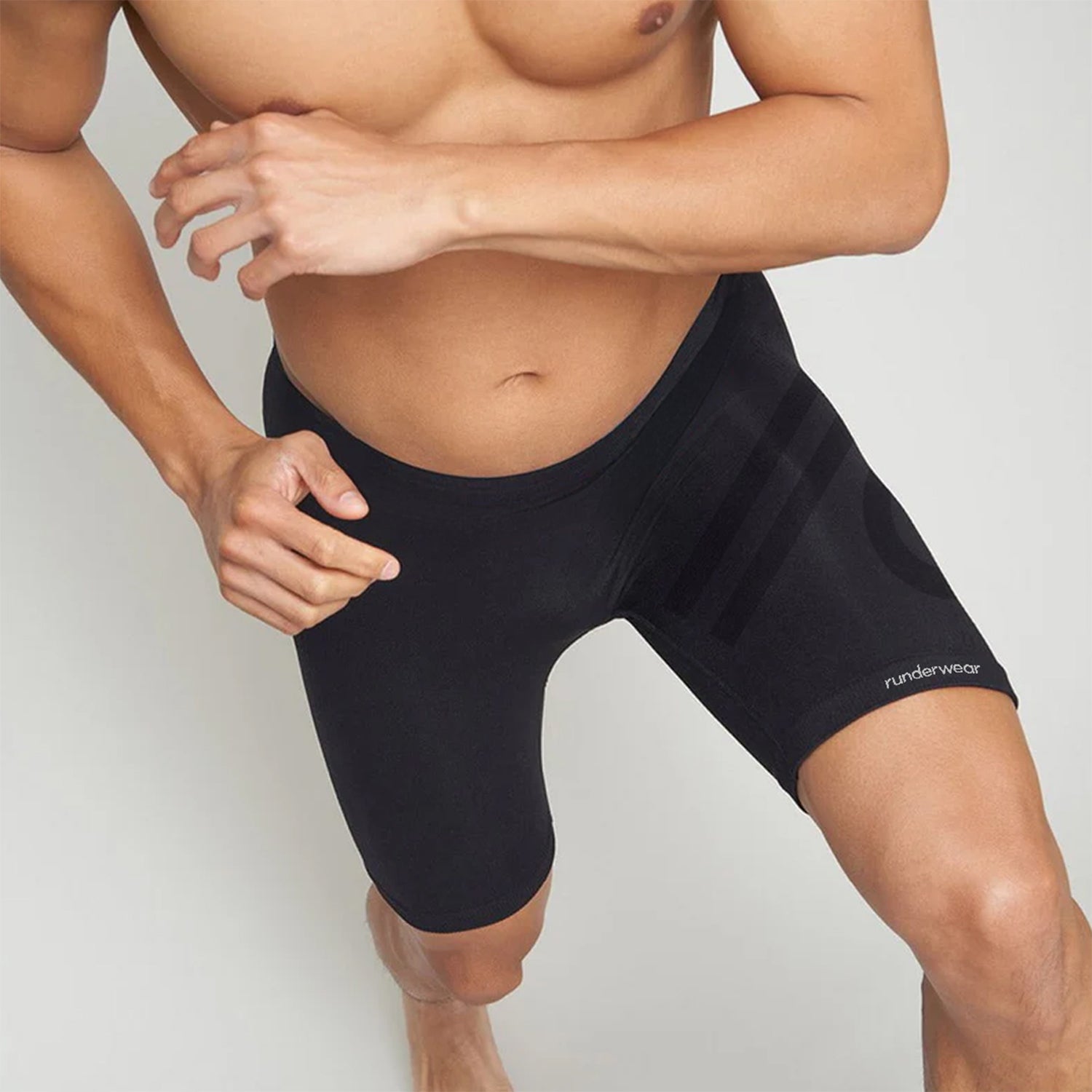Men’s Long Running Boxers - Black