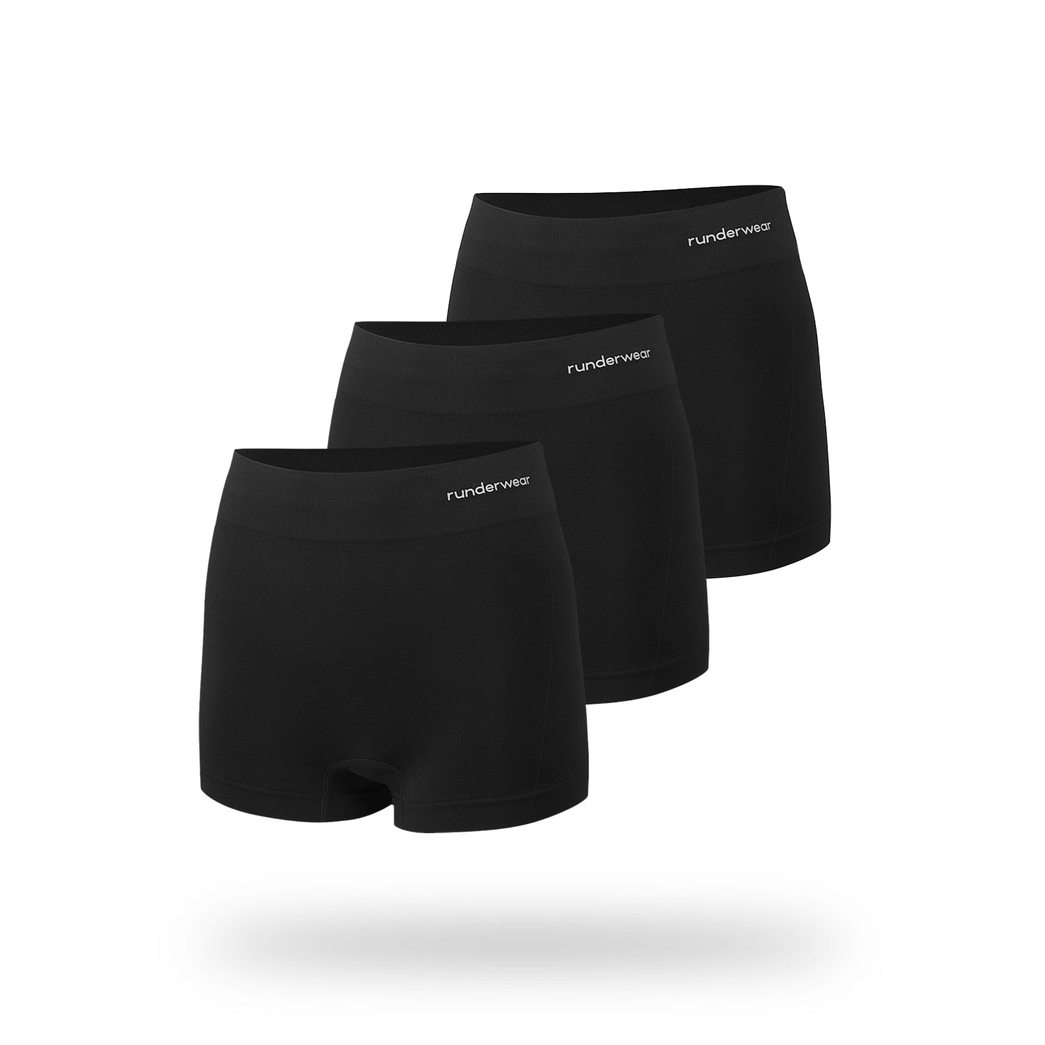 Women's Running Boy Shorts- Black (Multibuy x3)