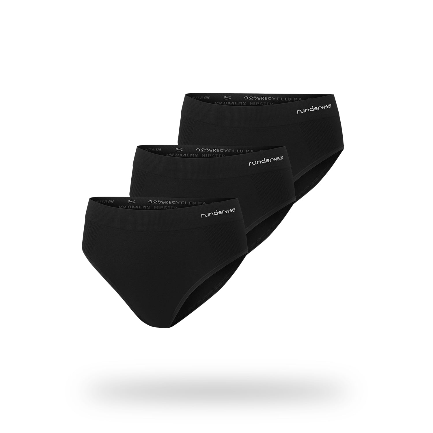 Women's Running Hipster - Black (Multibuy x 3)