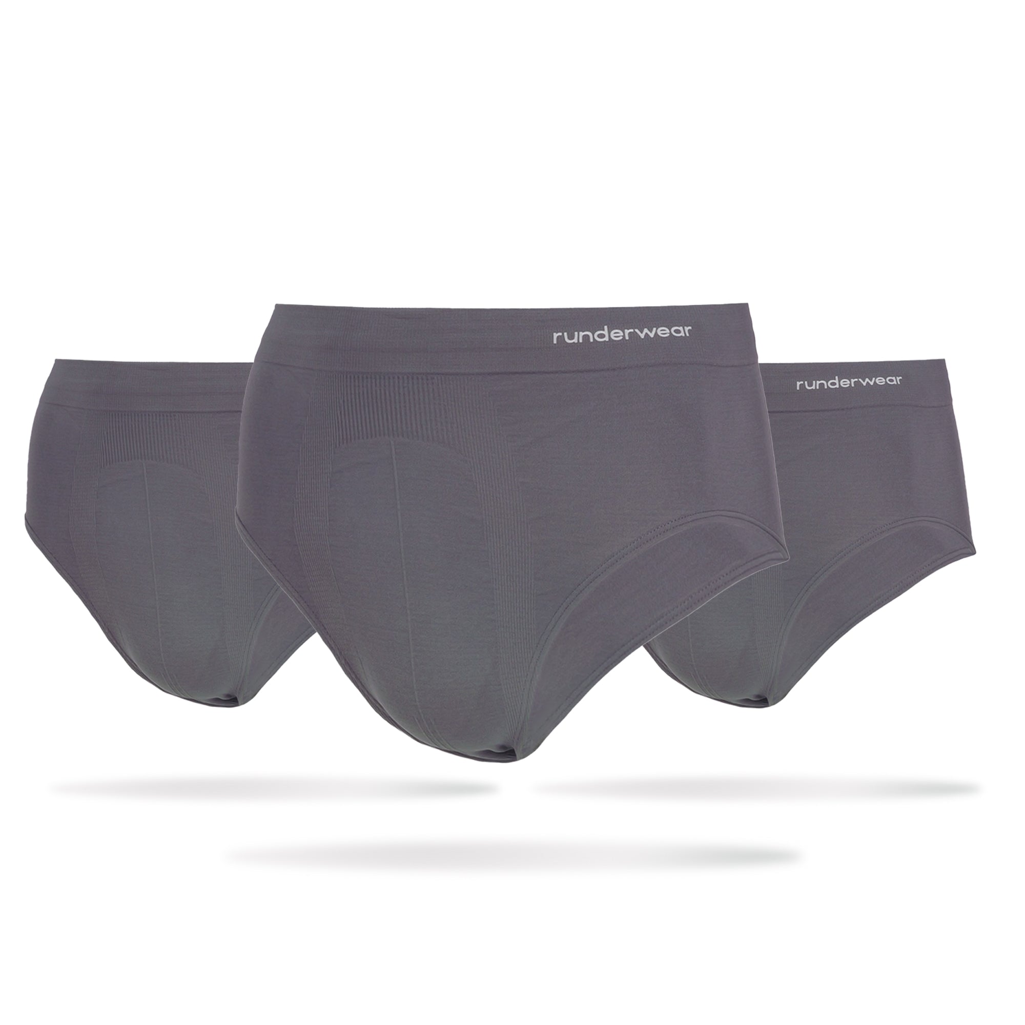 Men's Running Briefs - Grey (Multibuy x3)