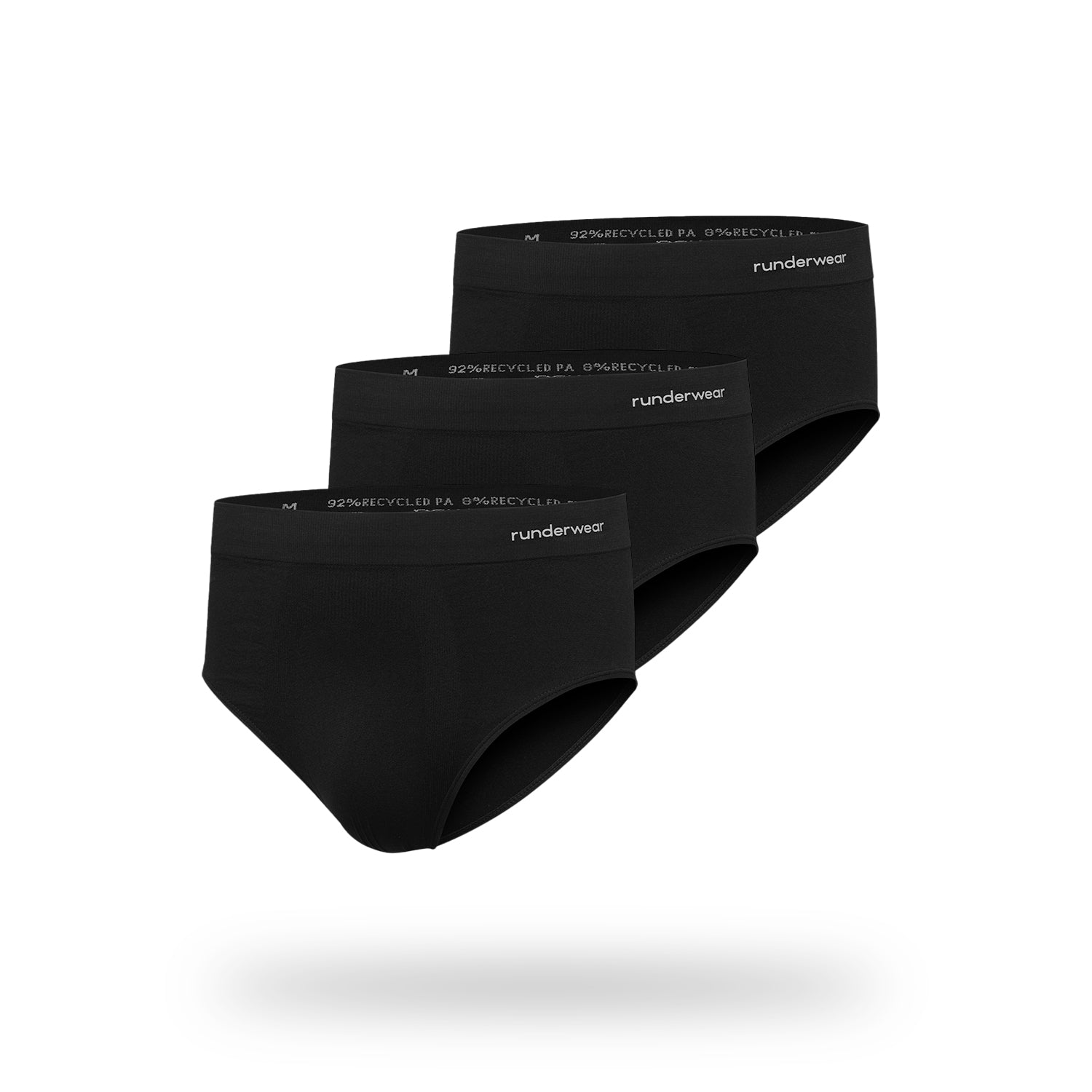 Men's Running Briefs- Black (Multibuy x3)